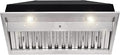 Akicon Range Hood Insert 36 Inch, Ultra Quiet, Powerful Suction Built-in Kitchen Vent Hood, Stainless Steel Ducted Stove Hood with Dimmable LED Lights Warm White, 3-Speeds 600CFM