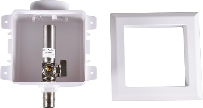 EFIELD Sweat Pre-assembled Dishwasher Outlet Box, 1/2-Inch MIP Inlet with Installed 1/4-Turn Stop Angle Valve With Stainless Steel Water Hammer Arrestor,(DW013)