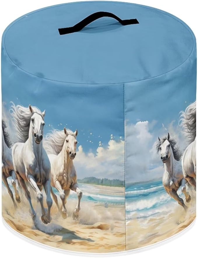 Flashideas Horse Pressure Cooker Cover with Storage Pocket Compatible with 8 10 Quart Instant Pot, Durable Rice Cooker Air Fryer Accessories, Waterproof Kitchen Appliances Dust Cover