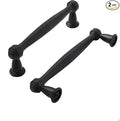 khtumeware 2 Pack 3-3/4 Inch(96mm) Black Cabinet Pulls Black Kitchen Matte Black Cabinet Handles Kitchen Cabinet Hardware for Cupboard Drawer Handles Dresser Pulls