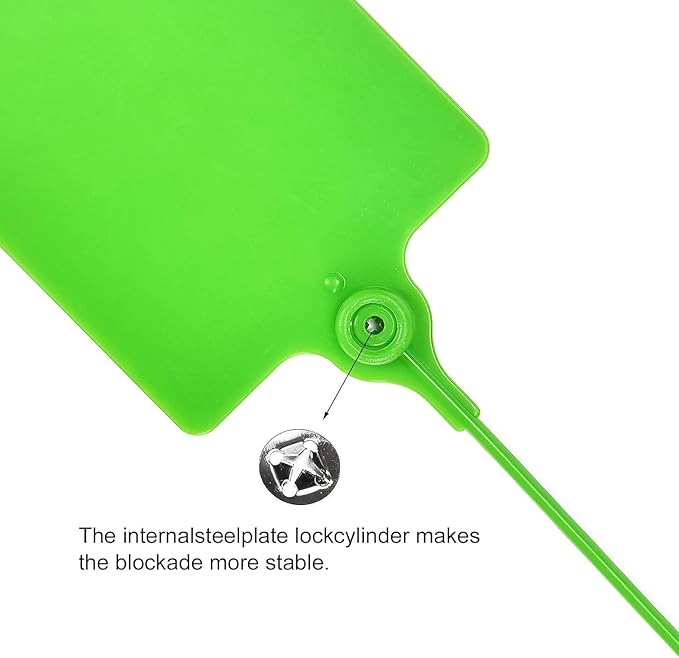 25 Pcs Durable Plastic Shipping Tags with Marker Pen Security Seals Sticker Labels,Waterproof Blank Luggage Tag for Packages, Logistics, Inventory, Travel(Green,25pcs)