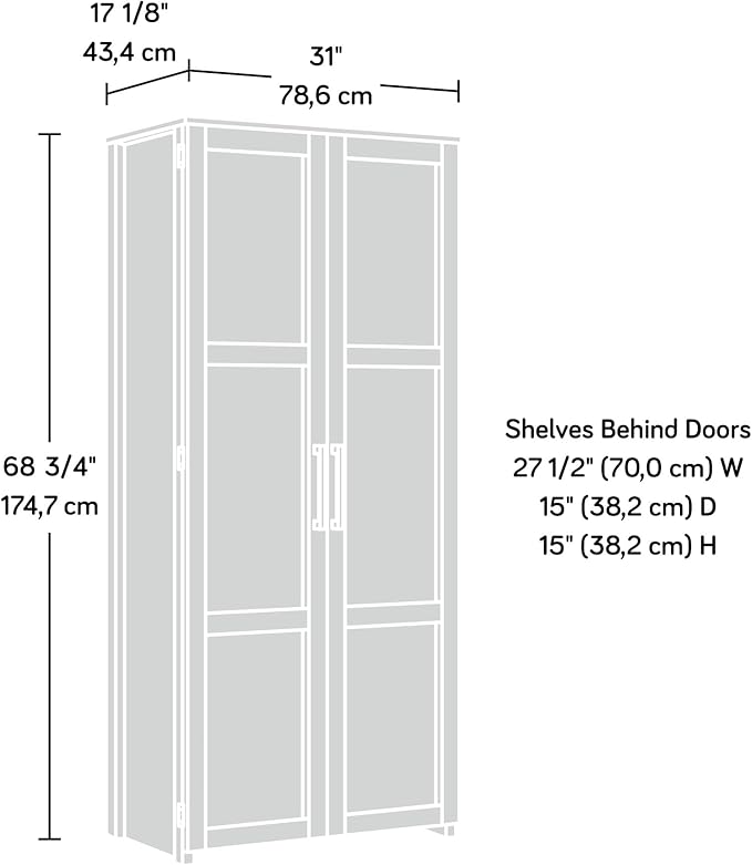 Sauder HomePlus Storage Cabinet/ Pantry cabinets, White finish