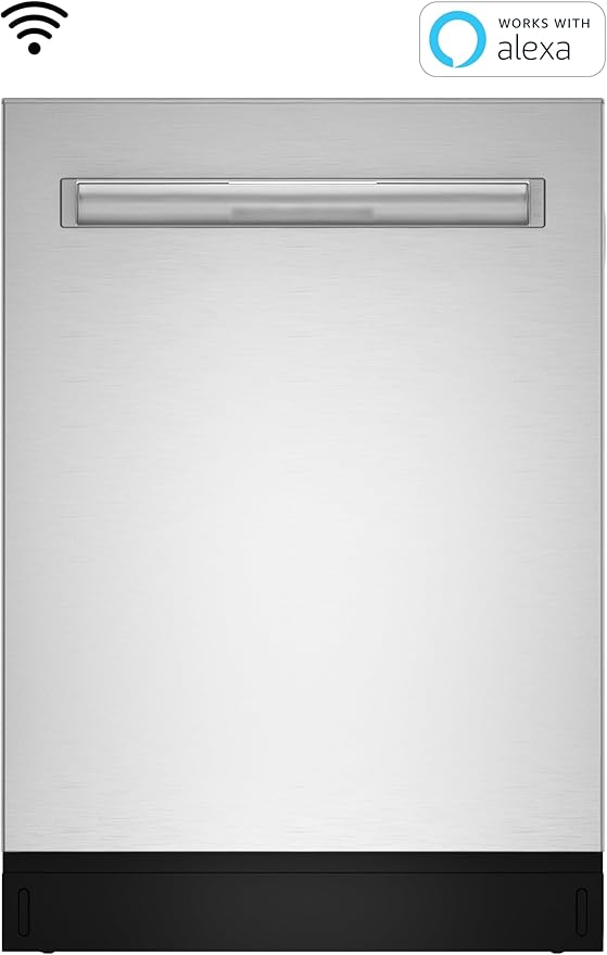 SHARP SDW6767HS Smart Dishwasher Works with Alexa. Includes LED Interior lights, Stainless Steel interior, Heated Dry with Fan Assist, Wash Zone cleans half load on either rack, Adjustable Third Rack
