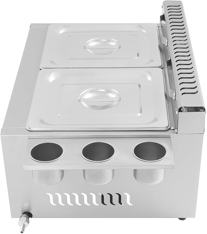 Commercial Dual Tank Deep Fryer, 2 x 6.34 Qt Stainless Steel Electric Fryer with Independent Temperature Control, Fast Heating Large Capacity for Restaurant Fast Food Stall Snack Shop
