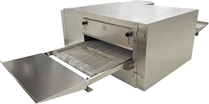Conveyor Pizza Oven 32~572°F Commercial Conveyor Belt Hot Air Pizza Oven with 360° Circulating Fan Baking Electric Oven for Pizzerias, Cafes, and Fast-food Restaurants AC220V 3PH