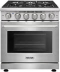 KOSTCH 30 inch Professional Freestanding Pro-Style Natural Gas Range or Liquid Propane Gas Range with 5 Burners, 4.55 cu.ft. Oven Capacity, in Stainless Steel - KOS-30RG03M (Stainless Steel)