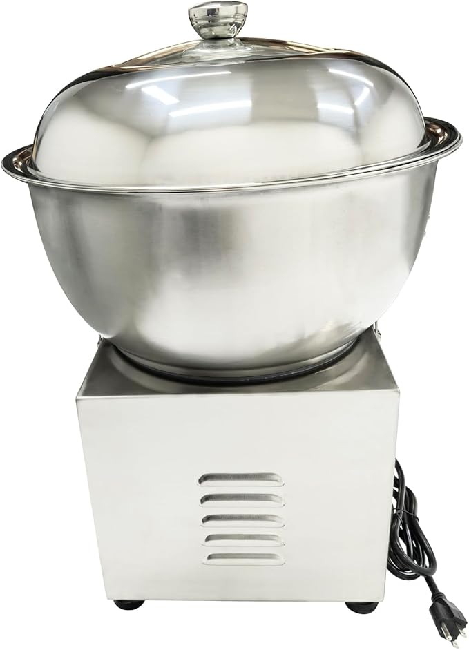 8KG/18LB Commercial Dough Mixer, 110V Electric Dough Kneading Machine with Removable Stainless Steel Bowl, 30-Min Timer & Bidirectional Mixing for Baking Bread, Pizza, Pasta