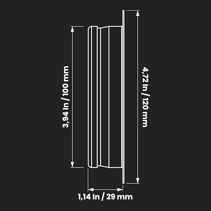 Repa Market 4'' Inch Metal Duct Connector Flange - Air Tight Vent Duct Collar - for Connecting Exhaust, Intake Flex and Straight Ducting - Heating, Cooling Universal HVAC Adapter - Home, Commercial