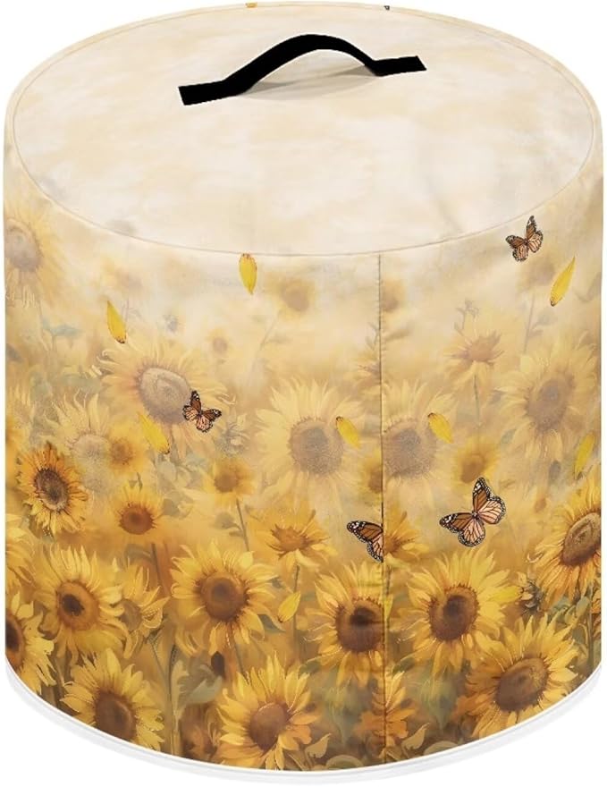 Sunflower Pressure Cooker Cover Instant Pot Accessories Instant Pot Kitchen Appliance Dust Cover with Pockets for Rice Cooker Air Fryer Slow Cooker Dust Covers for Kitchen Size S