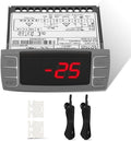 for Dixell XR03CX-4N1F1 Temperature Controllers, Programmable Digital Thermostat with Sensor Probe Fit for 120V 50-60hz Commercial Refrigerators/Freezer (Includes Mounting Hardware)