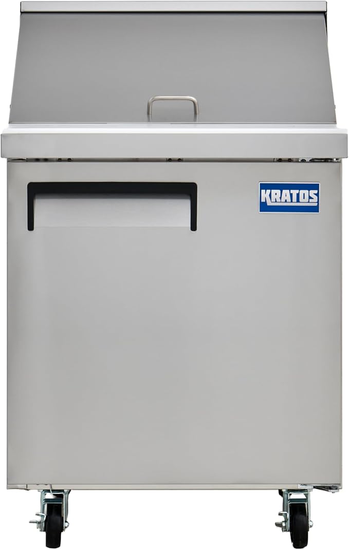 Kratos Commercial Refrigerator, Mega Top Sandwich and Salad Prep Table, 9 pan, 28" W (67K-034)