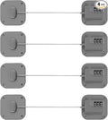 Refrigerator Lock, Heavy Duty Fridge Lock, Combination Lock for Refrigerator Cabinets, Drawers, Safety, Easy Install No Keys Needed (Grey-4Pack)