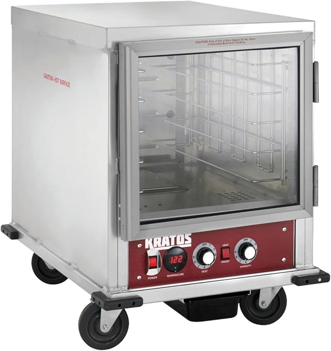 Kratos Half Size Commercial Universal Insulated Holding and Proofing Cabinet, Holds Sheet Pans and Food Pans, Undercounter Heated Cabinet for Restaurants, 120V, 1440W (28W-371)