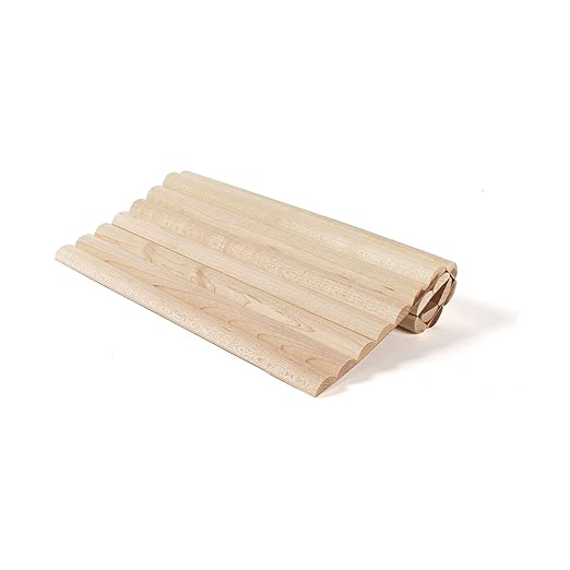 1' Wide x Nominal 8' High x 5/16' Thick Unfinished Solid Red Oak Tambour Sheet with 3/4" Half Round Grooves