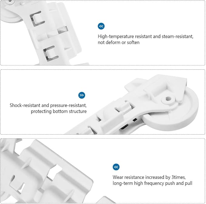 Dishwasher Lower Rack Roller Assembly Compatible with Whirlpool Maytag KitchenAid, Replaces WPW10082868, W10082868, 1446953