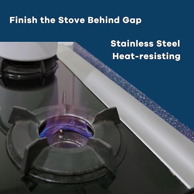 30" Slide-in Range Rear Filler Kit,Range Gap Filler, Stainless Steel Back Gap Cover for Stove, Stove Trim Kit Between Stove and Backsplash.