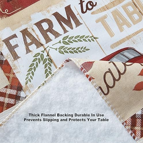 Newbridge Thanksgiving Farm to Table Harvest 60 x 84 Oval Vinyl Tablecloth