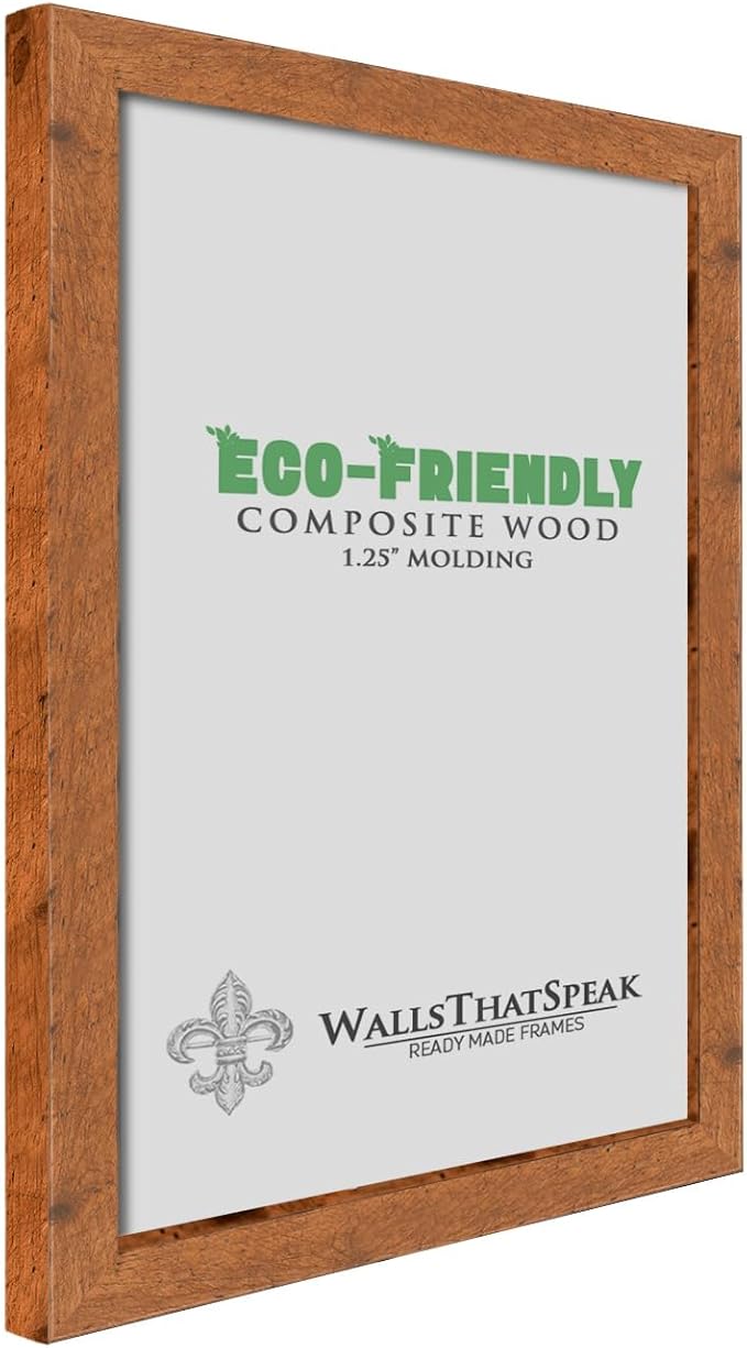 wallsthatspeak 17x22 Light Walnut Rustic Pine Picture Frame for Puzzles Posters Photos or Artwork