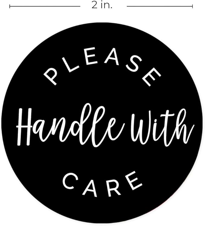Please Handle with Care Label / 500 Small Business Shipping Stickers / 2" Order Package Envelope Seals/Made in The USA