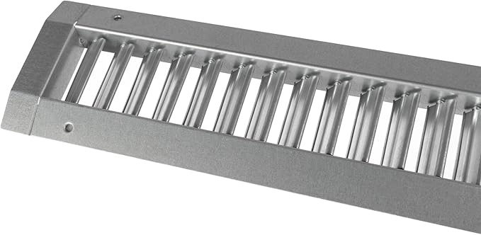 Repa Market 21" x 3" Inch Air Grille for Round Spiral Ducts - Adjustable Single Louvre Blade - Galvanized Ventilation Cover - Side Fit Round Surface Canal Ducting from 7" to 15.75" Inches
