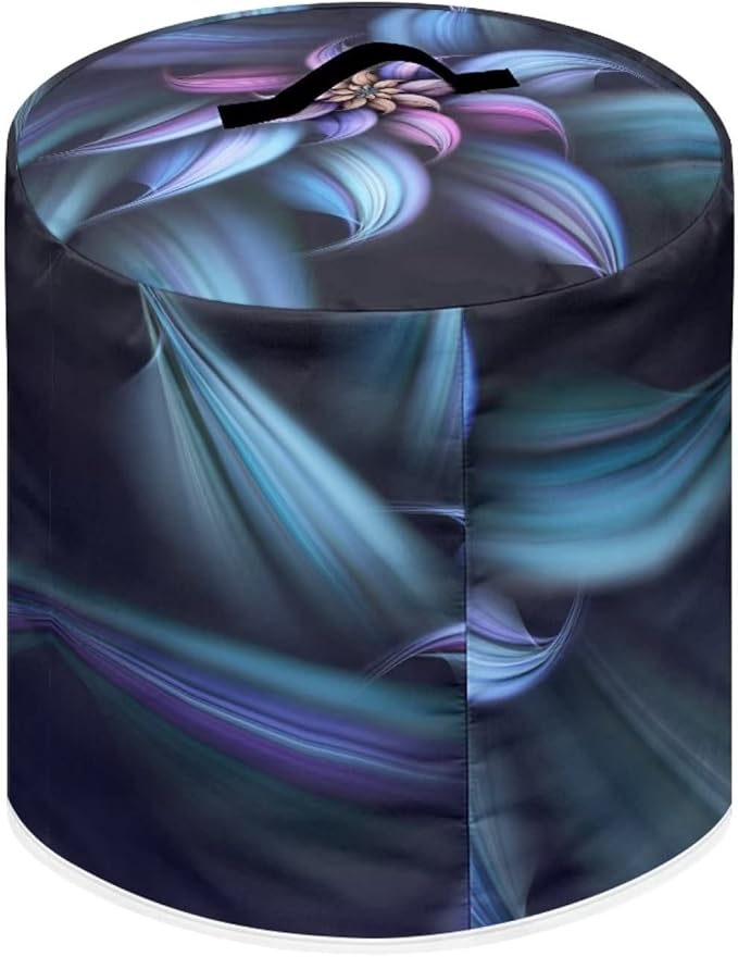 Dust Cover for 8 Quart for Pressure Cooker and Extra Accessories, Dust Proof Easy to Clean Electric Appliance Cover Air Fryer Accessories with Pocket, Blue Purple Flower