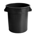 PRO&Family Commercial Round Trash Can, Ingredient Bin, Heavy-Duty Plastic, Anti-Static, Kitchen, Office, Outdoor Use (Black, 20 Gallon)