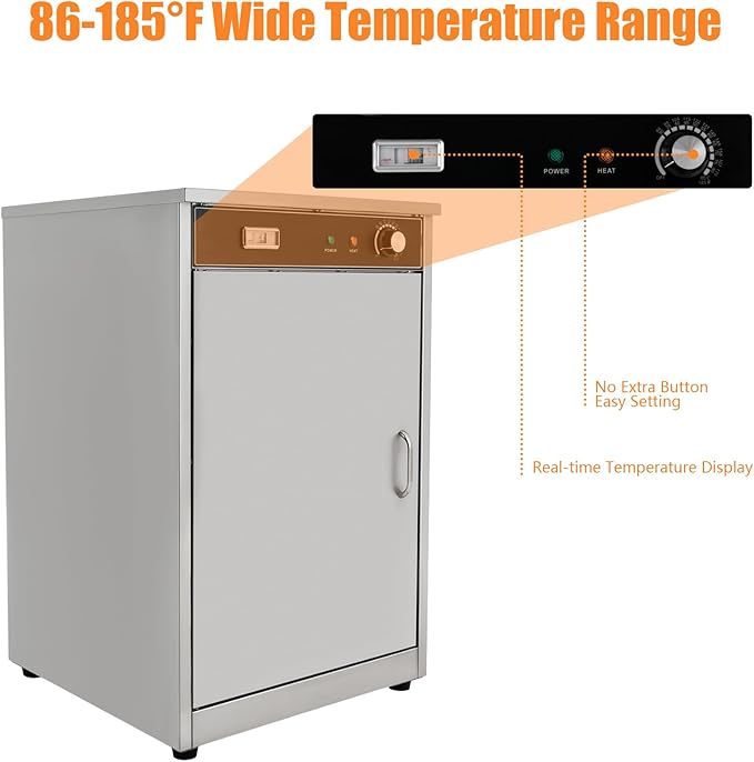Electric Hot Box Commercial Heated Holding Cabinet 5-Compartment Stainless Steel 110V Hot Box 18.7 * 20.66 * 29.52Inch Food Warmer with Temperature Display Meter (5-Compartment)