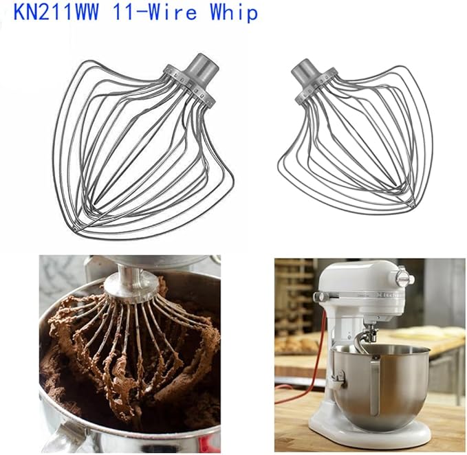 KN211WW 11-Wire Whip Stand Mixer Attachment Compatible with all KitchenAid 7 Quart Tilt-Head Lift Stand Mixer.Compatible with KitchenAid KSM7580, KSM7581, KSM7591, KSM-7580, KSM-7581, KSM-7591