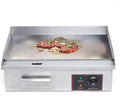 Commercial Electric Griddle 110V 3000W Electric Flat Top Griddle Non-Stick Teppanyaki Grill, 21'' x 12'' Cooking Plate, Stainless Steel Restaurant Electric Countertop Griddle Tabletop Grill