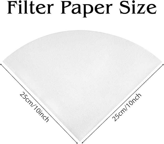 10" Fryer Oil Filter 25pcs Non Woven Cooking Oil Filter Grease Filters for Deep Fryer Maple Syrup Filter Cones White Beeswax Filters for Hotels Restaurants Cafes Food Trucks Kitchens