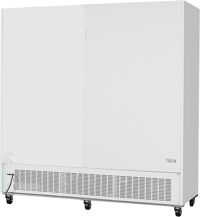 KoolMore 80 in. Commercial Three Glass Door Display Upright Freezer Merchandiser in White 52 Cu. Ft. (MDF-3GD-52C-WH)