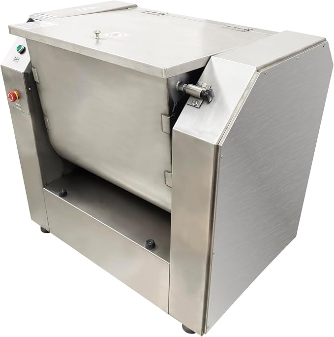 75KG Commercial Dough Mixer Machine, 220V 4KW Stainless Steel Electric Flour Kneading Mixing Machine, Vegetable Meat Blender, 90° Tilt Bowl, for Kitchen and Restaurant
