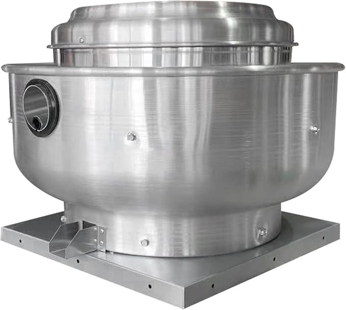 Restaurant Hood Grease Rated Exhaust Fan- Food Truck High Speed Direct Drive Centrifugal Upblast Exhaust Fan 0.25HP 110 Volt Single Phase Motor 1500-1700 CFM