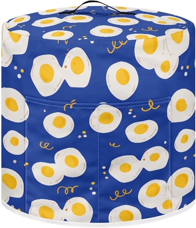 Flashideas Cute Egg Yolk Pressure Cooker Cover for Women Dust Protection Insulated Rice Cooker Cover with Easy to Clean Lining Kitchen Appliances Dust Cover with Pockets for Instant Pot 6 Quart