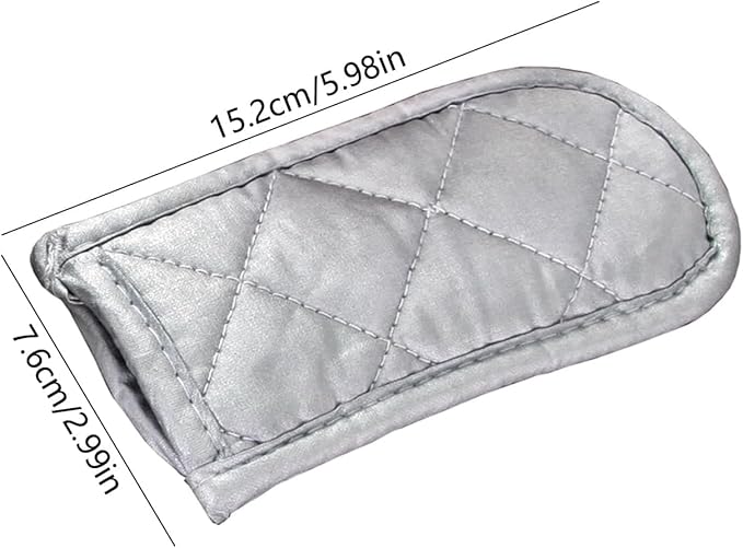 Cast Iron Skillet Handle Covers, Pot Handle Covers Heat Resistant, Heat Resistant Pot Pan Skillet Hot Handle Holder Sleeves Mitt Cover for Kitchen, BBQ and Baking Cookware (2, Silver)