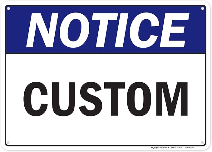 Custom Safety First Sign, Ansi Sign, Osha Compliant, 10x14 Inches, 55 mil thick HDPE (high density polyethylene), Made in USA by My Sign Center