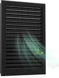 12" X 18" Gable Vent Aluminum Gable Vents for Houses Attic Vent Shed Vents Cover Exterior with Screen Mesh Alloy Wall Vent Ventilation for Home Garage Attic Ceiling - Vent Opening: 10" x 16" Black