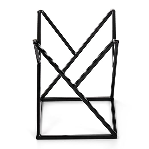 Set of 3 Metal Pizza Stand Holder, Tabletop Pizza Pan Riser Racks Serving Platter Tray for Party, Reusable Square Dessert Food Display Stand for Cakes, Appetizers, Wedding, Home, Buffet, Black