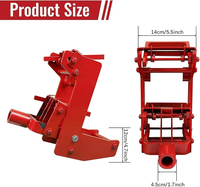 2 Pcs Wall Jack, Portable Lifting Tool Works with 1-1/2" x 3-1/2" Fir Poles or 1" OD Steel Pipes, Heavy-Duty Wall Jacks for Framing, Lifting Wall Beams, Red