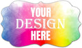 Custom Personalized Labels - 100-500 Stickers With Any Image, Logo, and Text for Business, Thank You Labels (Fancy Frame, 5x2 Inch)