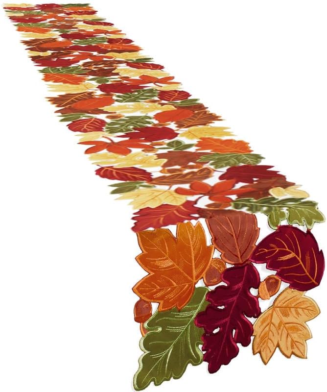 Simplebrand Fall Table Runner for Thanksgiving, Fall Decorations for Home