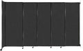 Wall-Mounted Sliding StraightWall Room Divider | Adjustable Widths | Locking Wheels | Room Separator | Up to 11'3" Wide x 6'10" Tall Black Fabric Panels