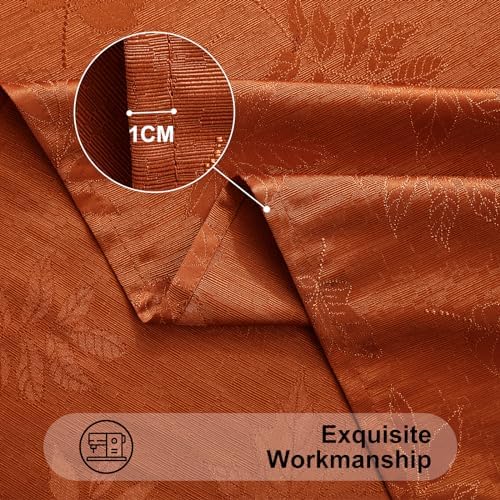 Smiry 60x84 Inch Thanksgiving Jacquard Oval Table Cloth for Fall & Harvest