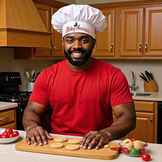 The Apron Place Adjustable Professional Chef Hats, Multiple Personalized Embroidered Designs to Choose from, Made in The USA