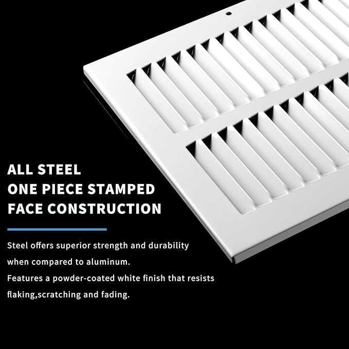 30x10 Return Air Grille(Duct Opening Size),Air Return Vent Cover,Flat Vent Cover,Rejillas De Aire Acondicionado Para Casa,Return Air Grilles,Outer Dimensions:31.75"Wx11.75"H(30"W x 10"H, Duct Opening)