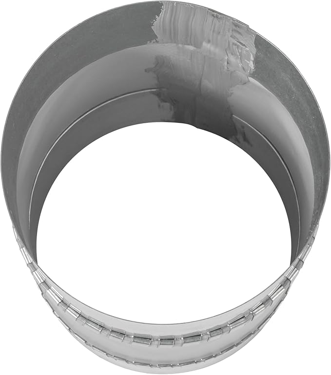 Vent Systems 4" Inch Flexible Vibration-Reducing Female Fit Duct Connector – Galvanized Steel Coupling for Joining Two Male Duct Fittings – HVAC Ventilation Inline Noise-Reducing Coupler