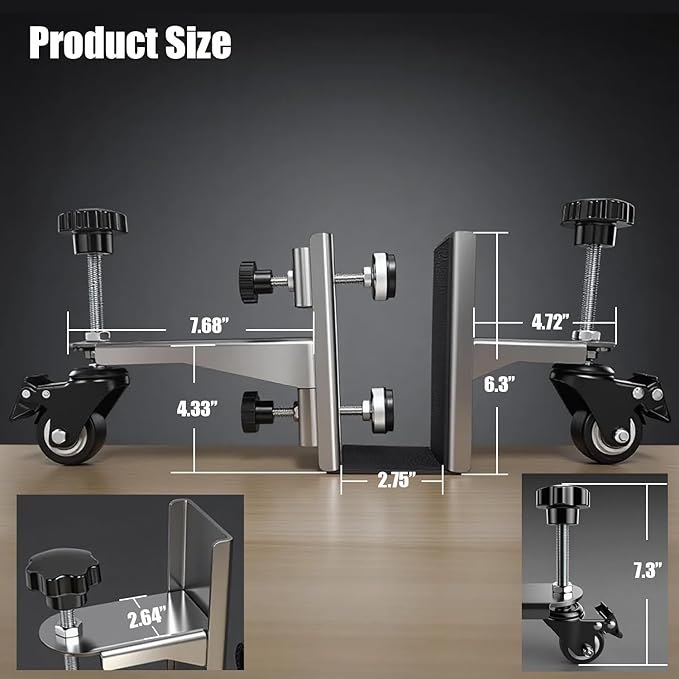 Door Installation Tool Kit, Heavy Duty Door Lifter Dolly with Rotating for 0.8 to 2.4 inch Pre-Hung, Slab, and Front Doors, Steel Door Dolly Installation Tools Used for Commercial & Residential Use