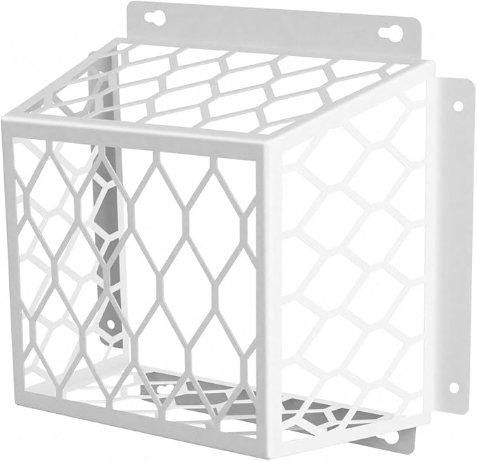 Dryer Vent Bird Guard – Steel Exhaust Vent Cover for 3" to 4" Dryer & Bathroom Vents, Keeps Birds and Small Animals Out, Galvanized Metal Cage, 7"x7"x5" (White-1PCS)
