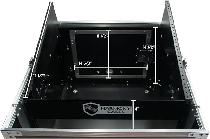 Harmony Audio Case HCM6U DJ Pro Audio 10U Slant Top 8U Vertical Mixer Rack Case New