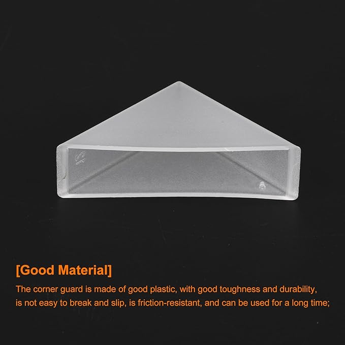 uxcell 20Pcs Plastic Corner Protectors 12x50mm Right Angle Shape Glass Corner Guards Cushion for Corner Protection of Glass, Mirror, Tile, White